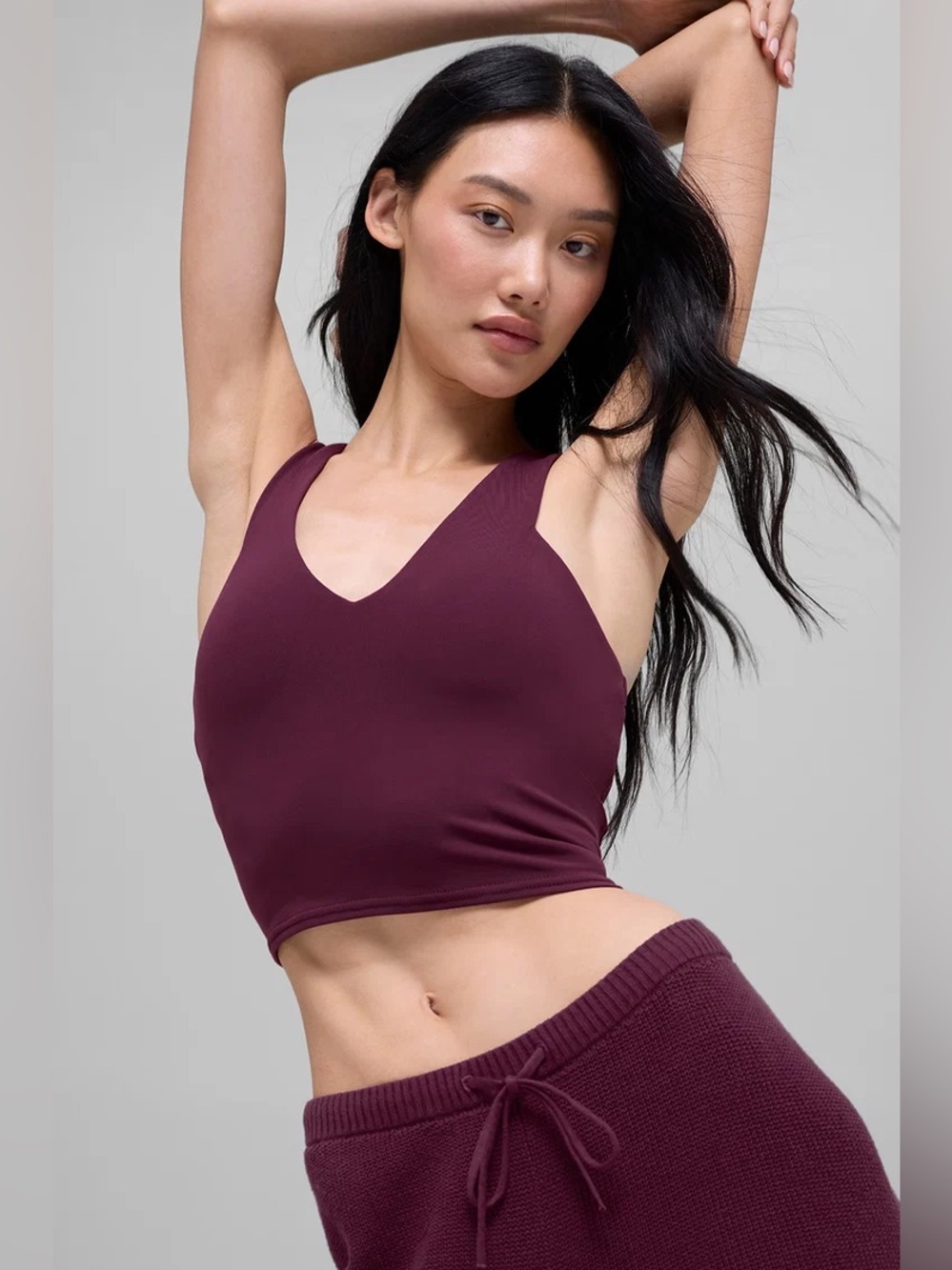 ALO YOGA Airbrush Real Bra Tank Limited Edition Burgandy Size XXS